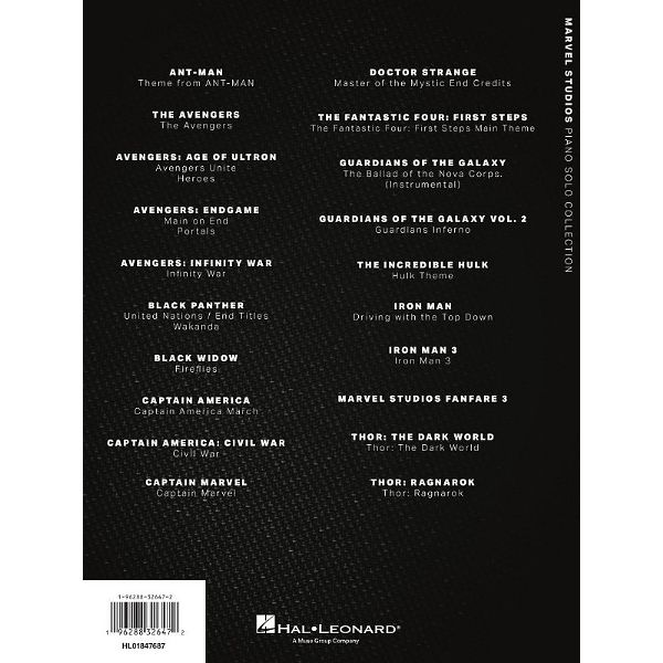 Hal Leonard Marvel Piano Solo Collection