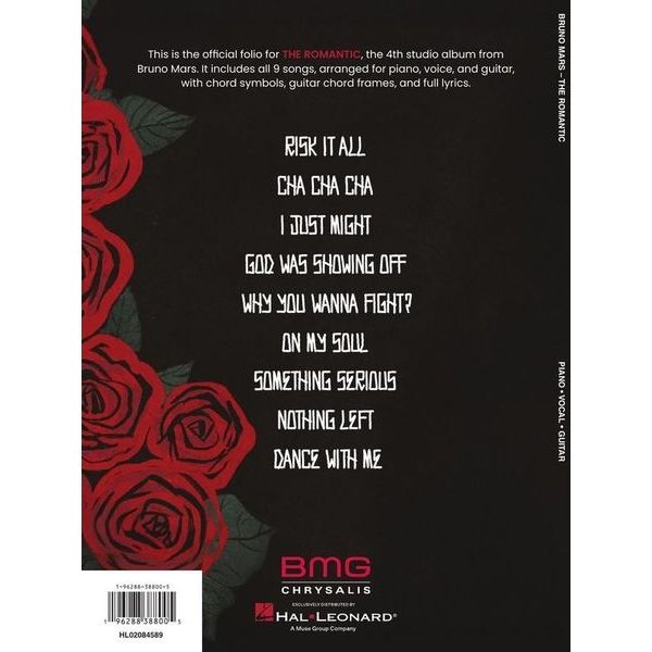 Hal Leonard Bruno Mars The Romantic