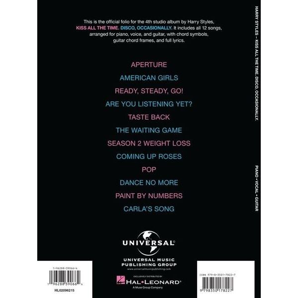 Hal Leonard Harry Styles Kiss All the Time
