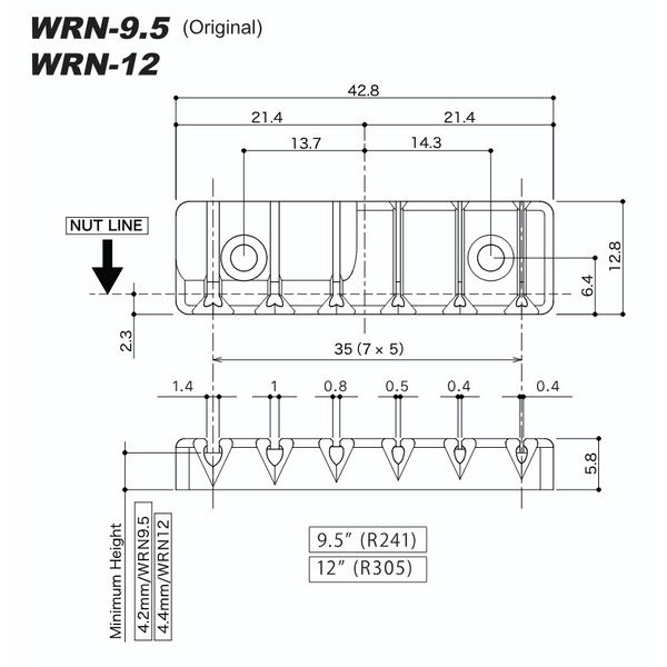 Gotoh Wilkinson WRN-12 Roller Nut