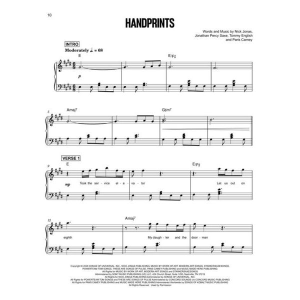 Hal Leonard Nick Jonas Sunday Best