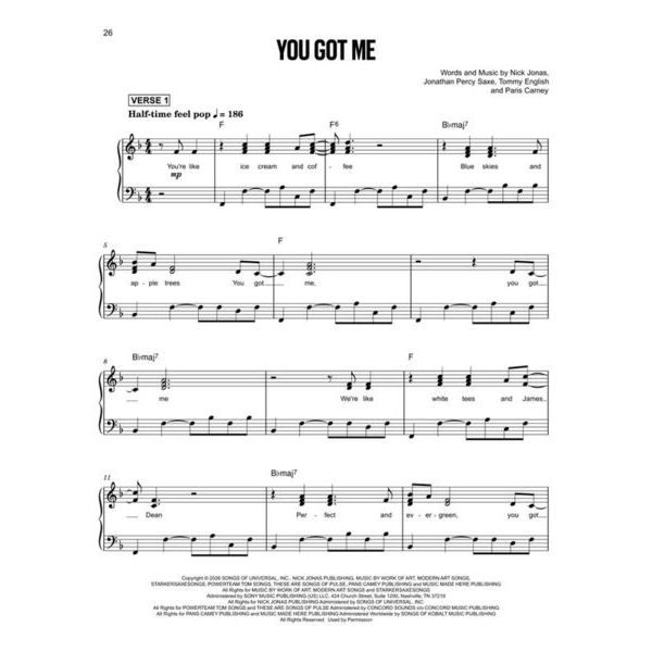 Hal Leonard Nick Jonas Sunday Best