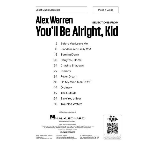 Hal Leonard Alex Warren Selections