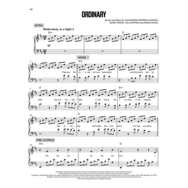 Hal Leonard Alex Warren Selections