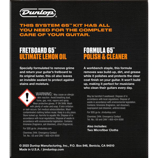 Dunlop 65 Body & Fingerb. Kit 118ml