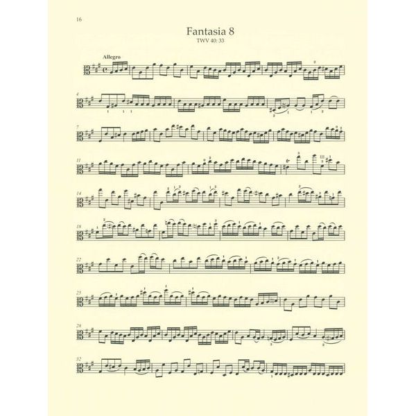 Bärenreiter Telemann 12 Fantasien Viola