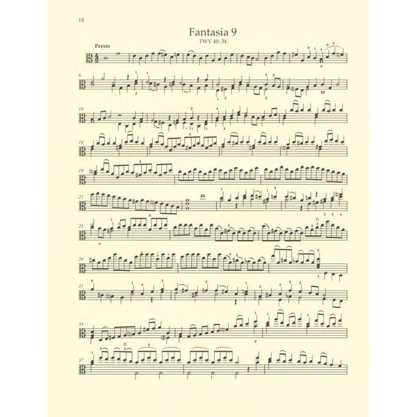 Bärenreiter Telemann 12 Fantasien Viola