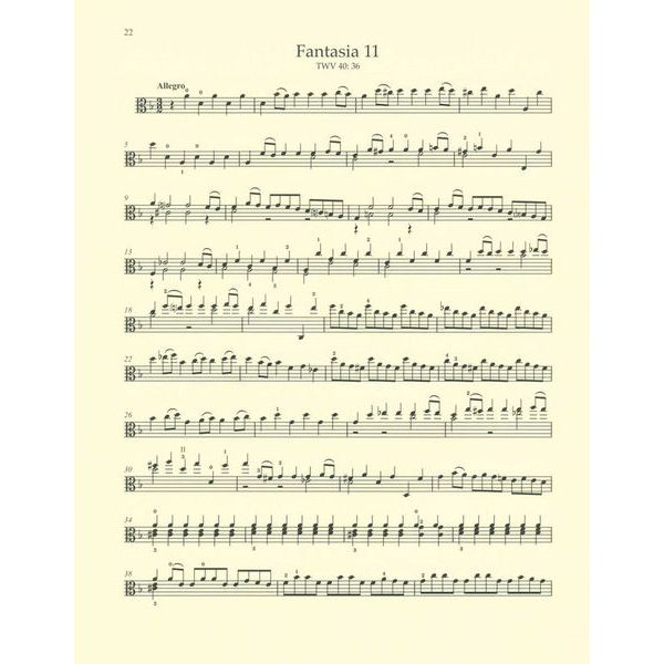 Bärenreiter Telemann 12 Fantasien Viola