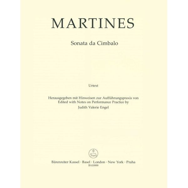 Bärenreiter Martines Sonata da Cimbalo