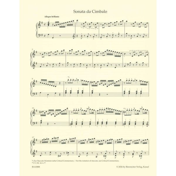 Bärenreiter Martines Sonata da Cimbalo
