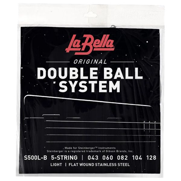 La Bella S500L-B Dbl Ball 5St Bass Flat
