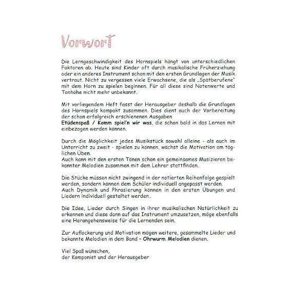 Köbl Edition Auftakt zum Waldhornspiel