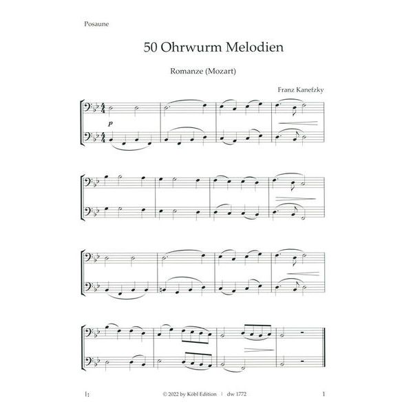 Köbl Edition 50 bekannte Melodien Posaune