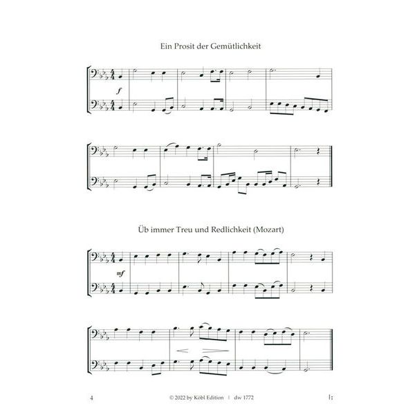 Köbl Edition 50 bekannte Melodien Posaune