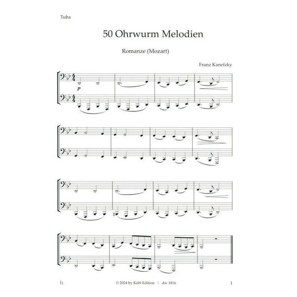 Köbl Edition 50 bekannte Melodien Tuba