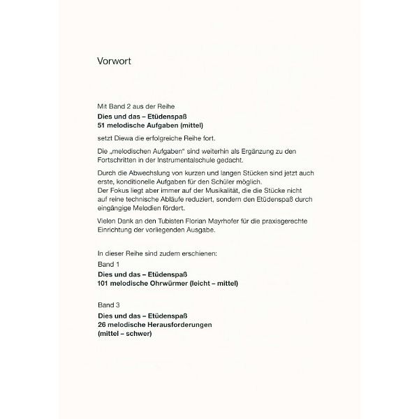 Köbl Edition Etüdenspaß Tuba F 2