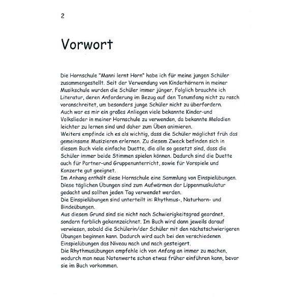 Köbl Edition Manni lernt Horn B-Horn 1