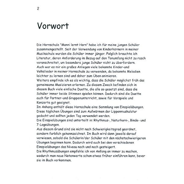 Köbl Edition Manni lernt Horn F-Horn 1