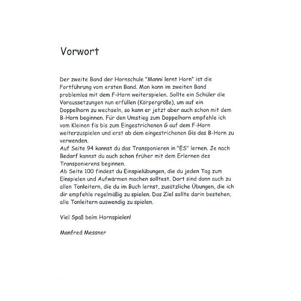 Köbl Edition Manni lernt Horn 2