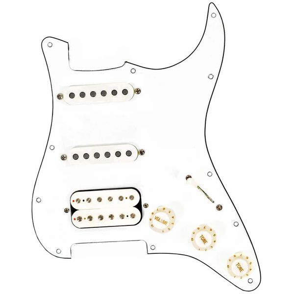 Mojotone 58 Quiet Coil HSS Pickguard WH
