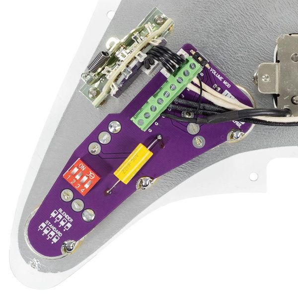 Mojotone 58 Quiet Coil HSS Pickguard WH