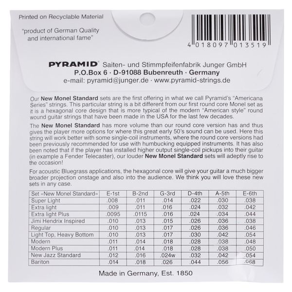 Pyramid New Monel Standard MOX0942