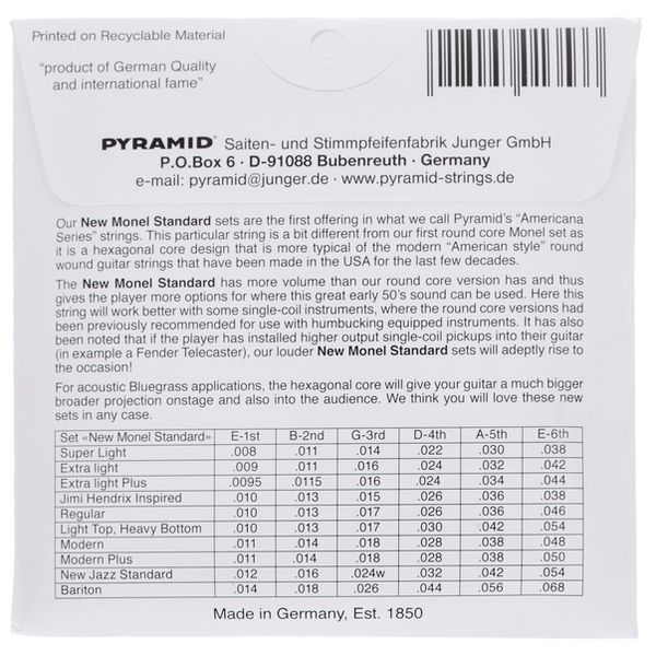 Pyramid New Monel Standard MOX1046
