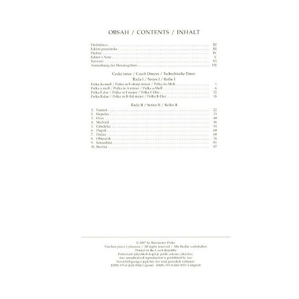 Bärenreiter Smetana Tschechische Tänze