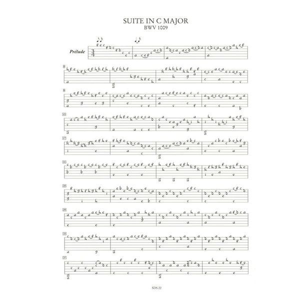 UT Orpheus Edizioni Bach Cello Suites Archilute