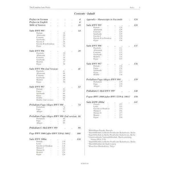 Edition Chanterelle Bach Complete Lute Works Guit