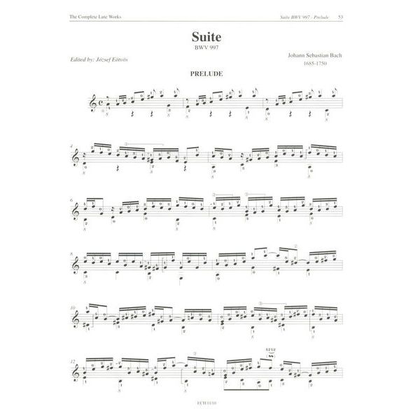 Edition Chanterelle Bach Complete Lute Works Guit