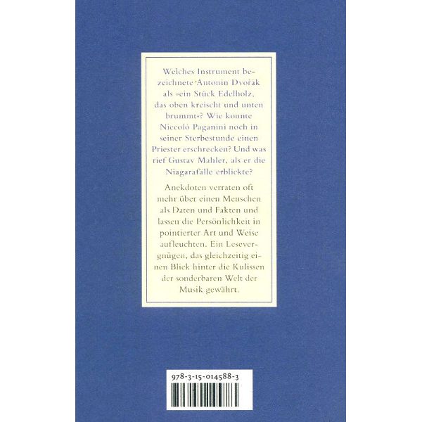 Reclam Verlag Anekdoten aus der Musik