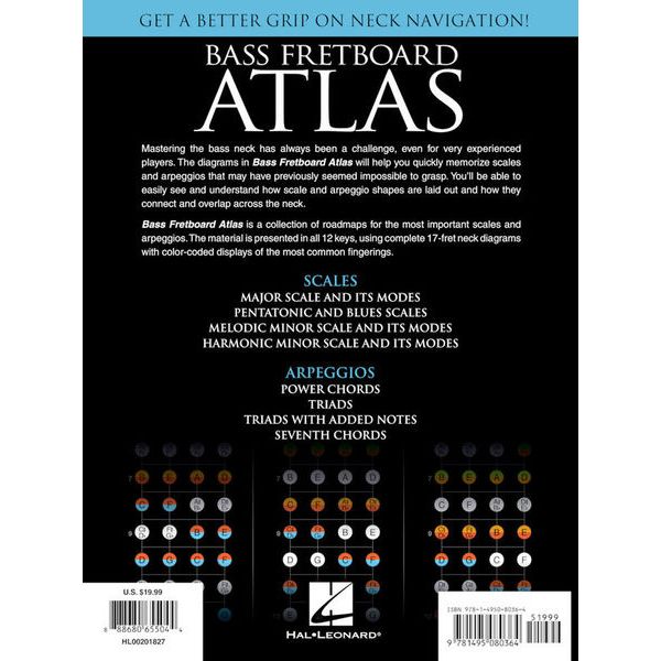 Hal Leonard Bass Fretboard Atlas