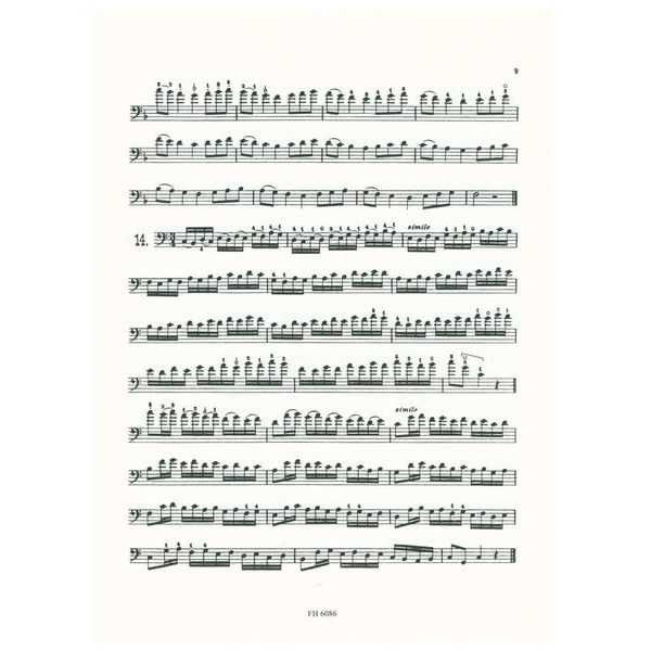 Friedrich Hofmeister Verlag Hrabe 86 Etüden Double Bass