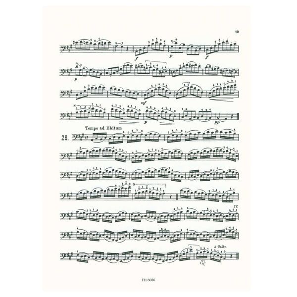 Friedrich Hofmeister Verlag Hrabe 86 Etüden Double Bass