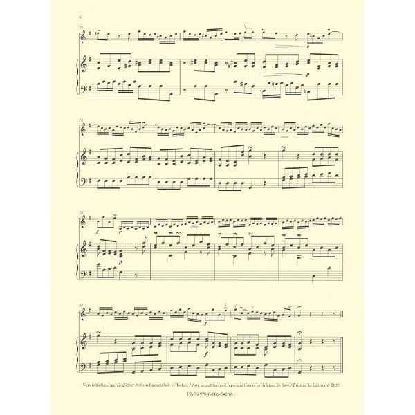 Bärenreiter Fiocco Allegro G-Dur