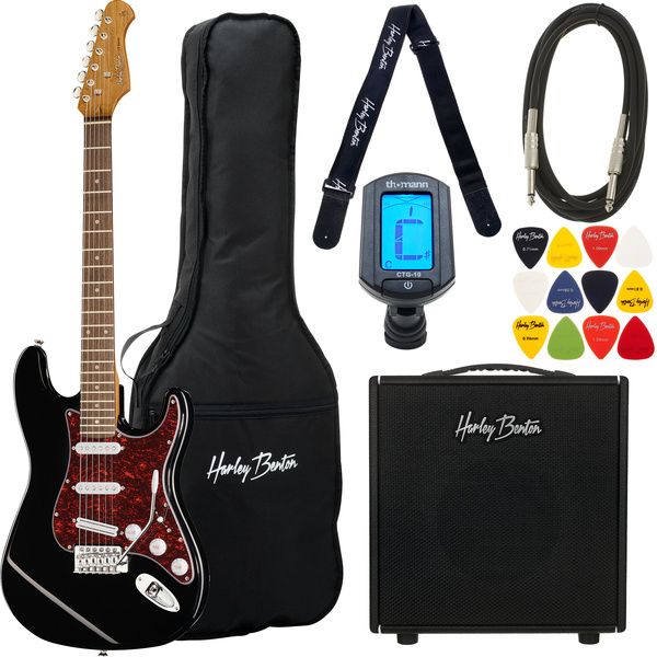 Harley Benton ST-62BK HotRod DNAFX AmP10 Set