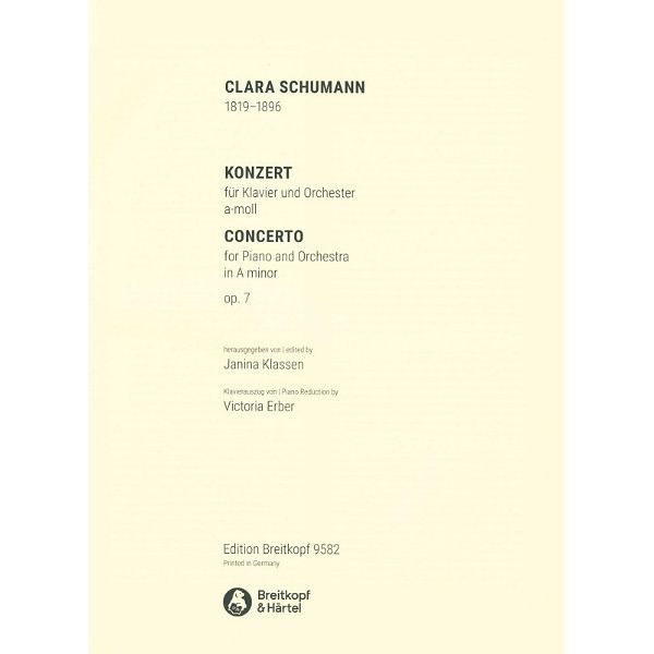 Breitkopf & Härtel Cl. Schumann Concert op.7