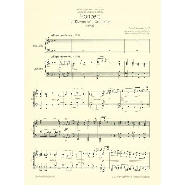 Breitkopf & Härtel Cl. Schumann Concert op.7