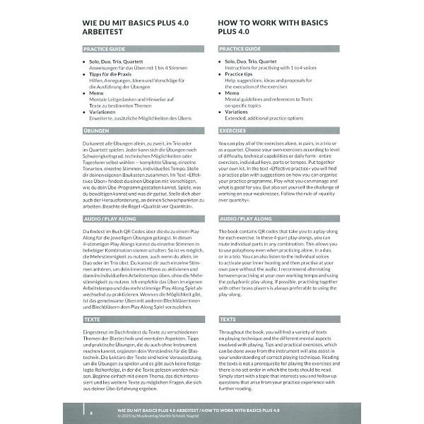 Martin Schmid Blechbläsernoten Basics Plus 4.0