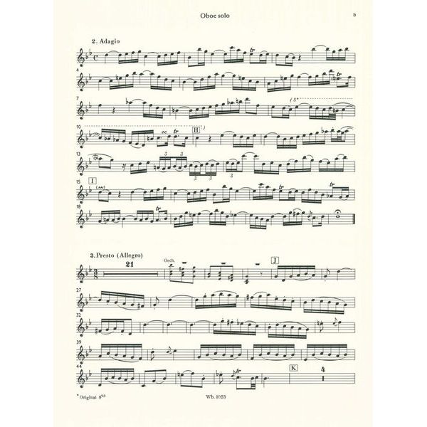Breitkopf & Härtel Bach Oboenkonzert g-moll