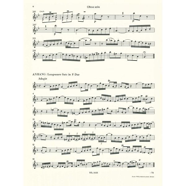 Breitkopf & Härtel Bach Oboenkonzert g-moll