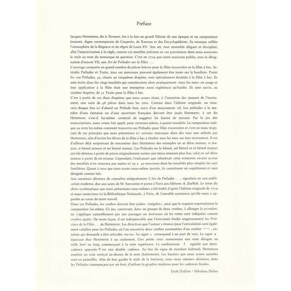 Schott Hotteterre 48 Préludes op. 7
