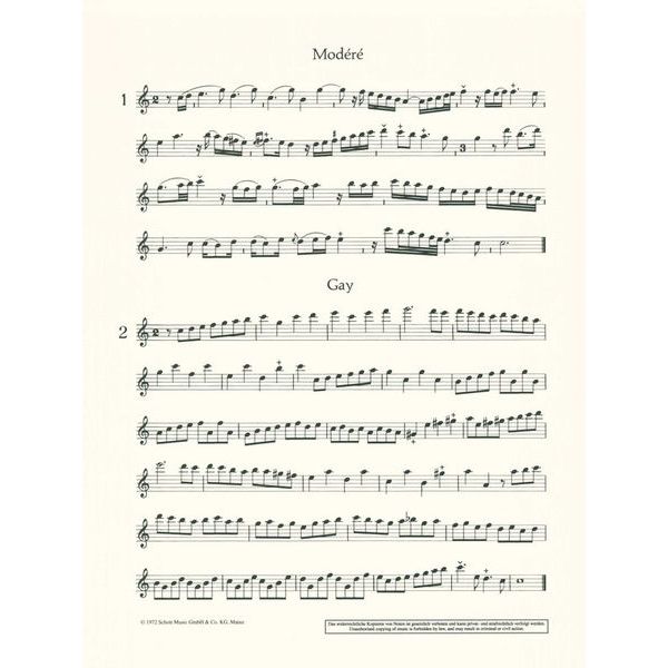 Schott Hotteterre 48 Préludes op. 7