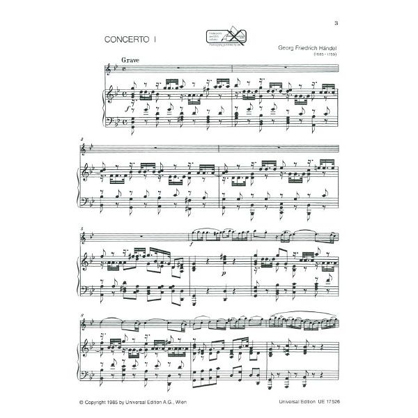 Universal Edition Händel Concerto Oboe g-Moll