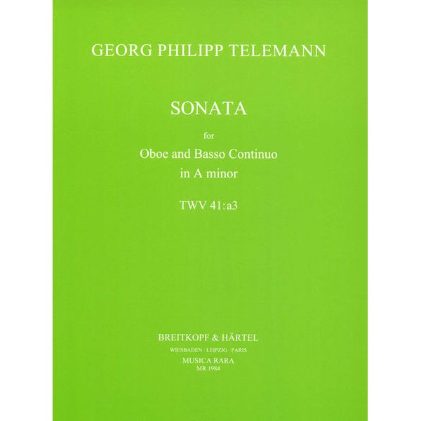 Breitkopf & Härtel Telemann Sonata TWV 41:a3