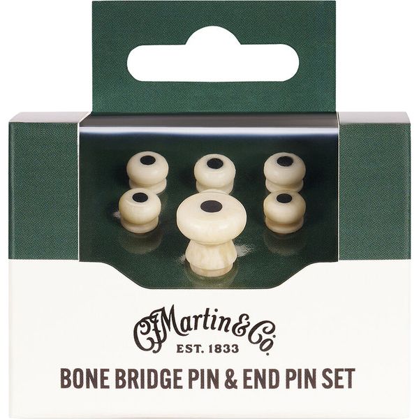 Martin Guitar Bone Bridge & End Pin Black