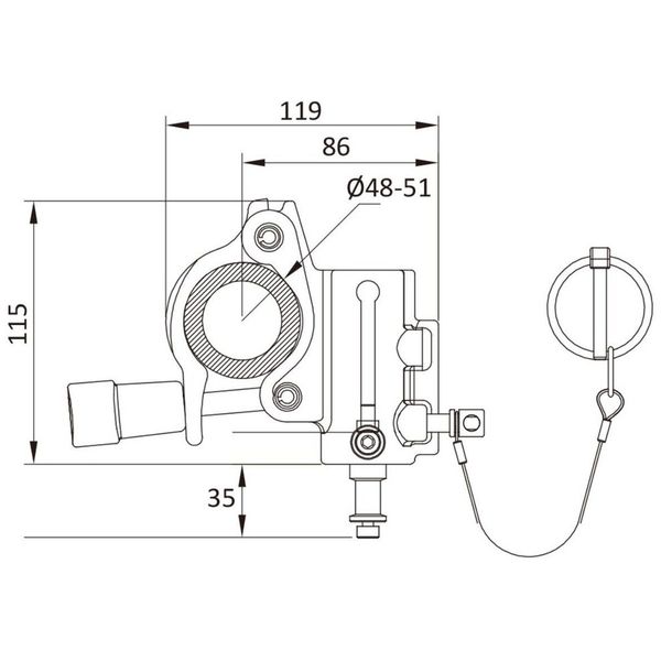 Kupo KCP-844B TV Coupler Bk