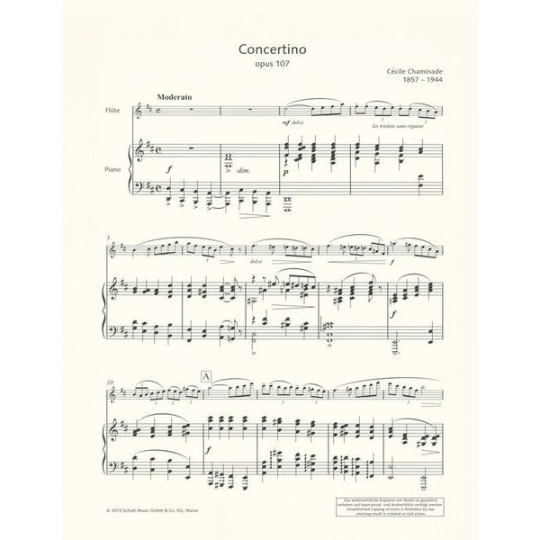 Schott Chaminade Concertino op. 107