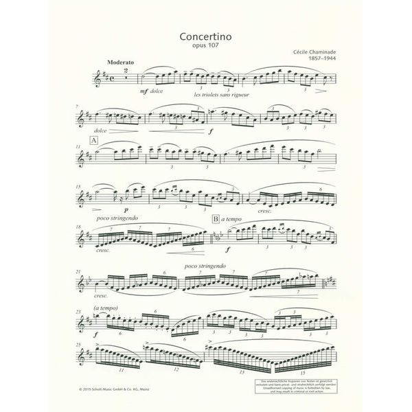 Schott Chaminade Concertino op. 107